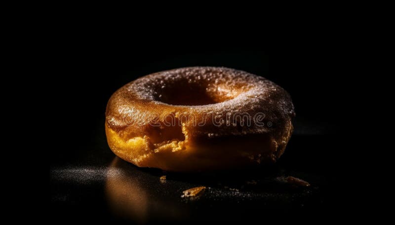 Ciambella appena cotta con indulgenza di ghiacciatura al cioccolato generata da ai illustrazione vettoriale