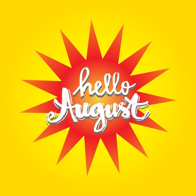 Ciao agosto illustrazione vettoriale