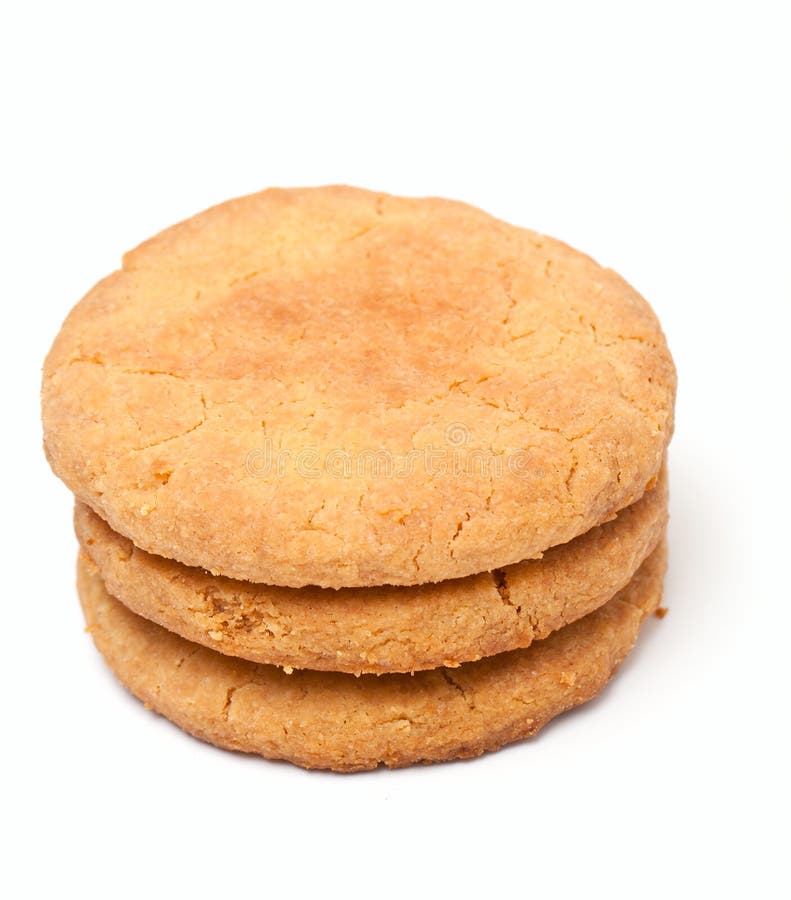 Ciastek odosobniony shortbread biel fotografia stock