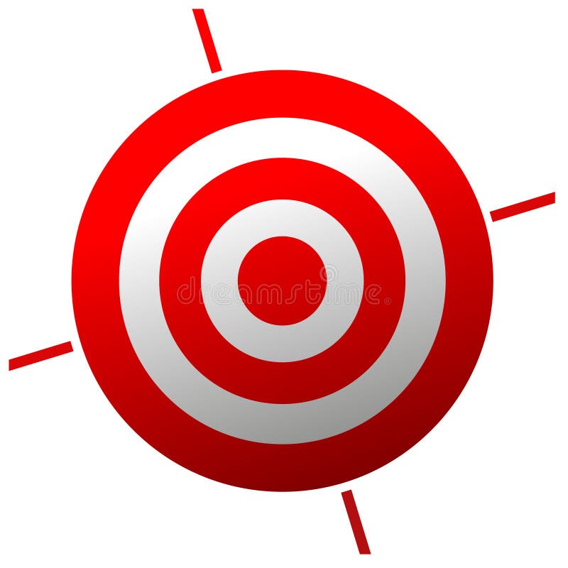 Cible de rouge de vecteur illustration libre de droits