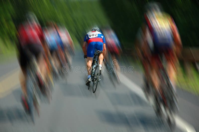 Cyclist taking the lead. Cyclist taking the lead