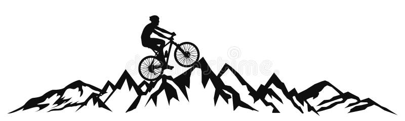 Ciclista nelle montagne - vettore royalty illustrazione gratis Ciclista nelle montagne - vettore royalty illustrazione gratis