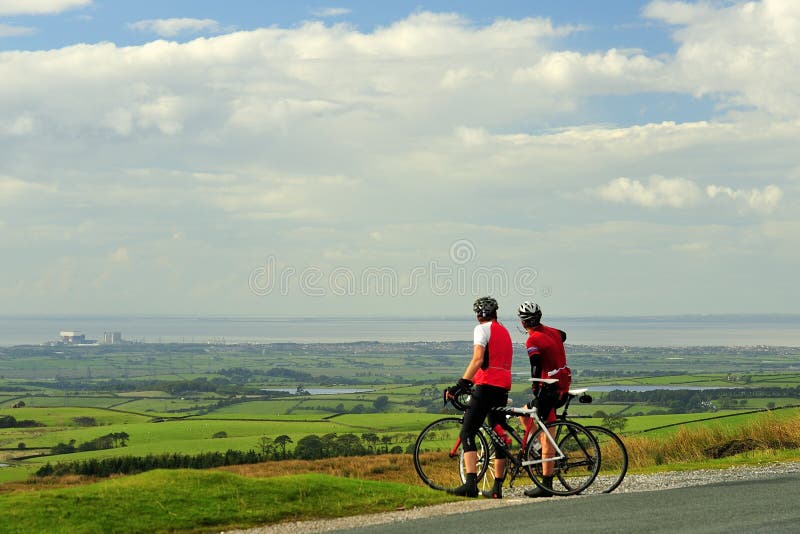 Ciclistas de Lancashire fotografia de stock Ciclistas de Lancashire fotografia de stock