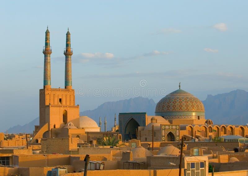 Cidade antiga de Yazd foto de stock royalty free