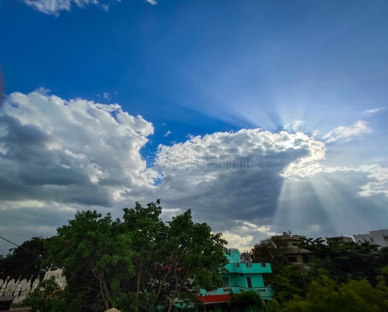 A cidade de Bidar tem sempre pores do sol magníficos imagens de stock royalty free