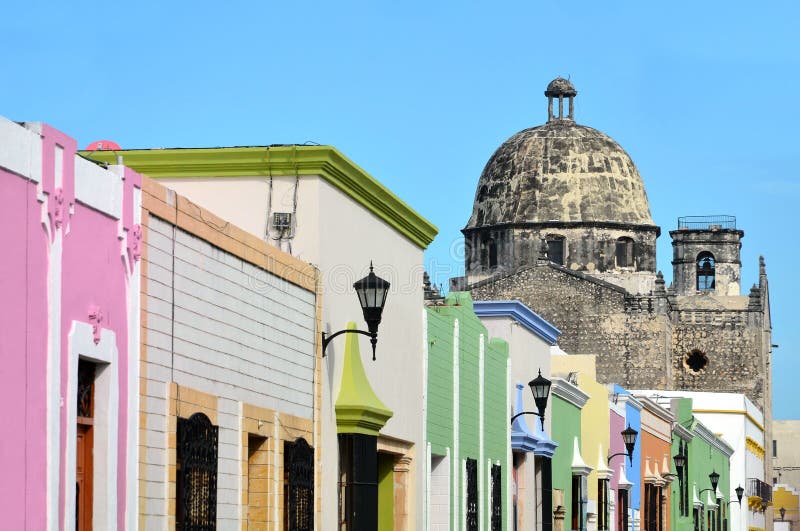 Cidade de Campeche em México foto de stock royalty free Cidade de Campeche em México foto de stock royalty free