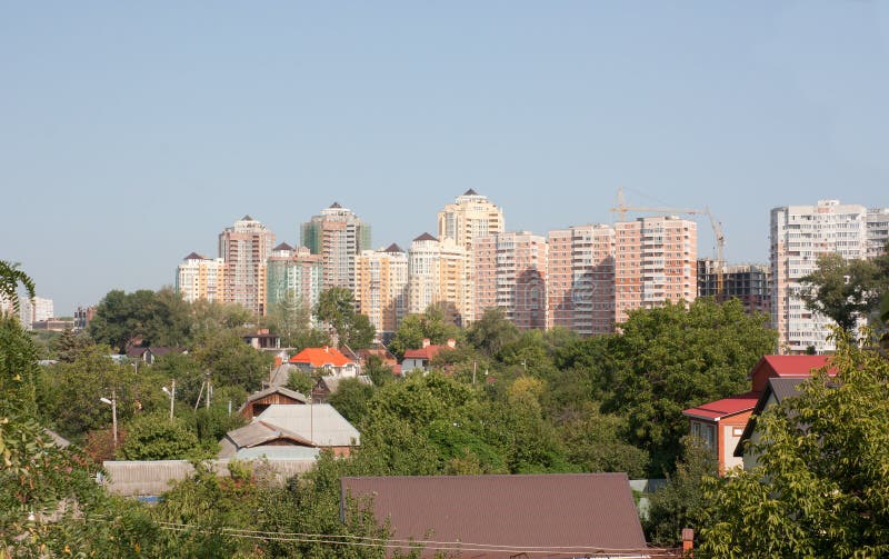 A cidade de Krasnodar imagens de stock royalty free A cidade de Krasnodar imagens de stock royalty free