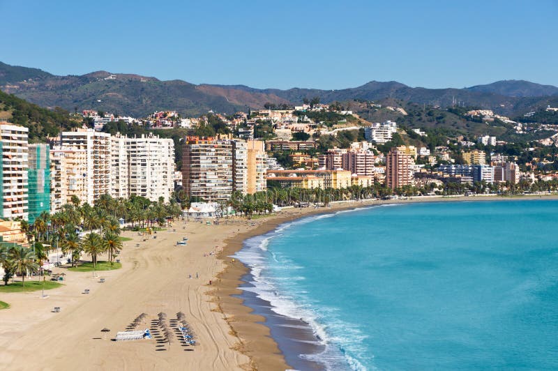 Málaga, Espanha fotografia de stock