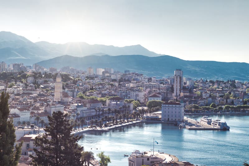 Vista panorâmica para split croácia