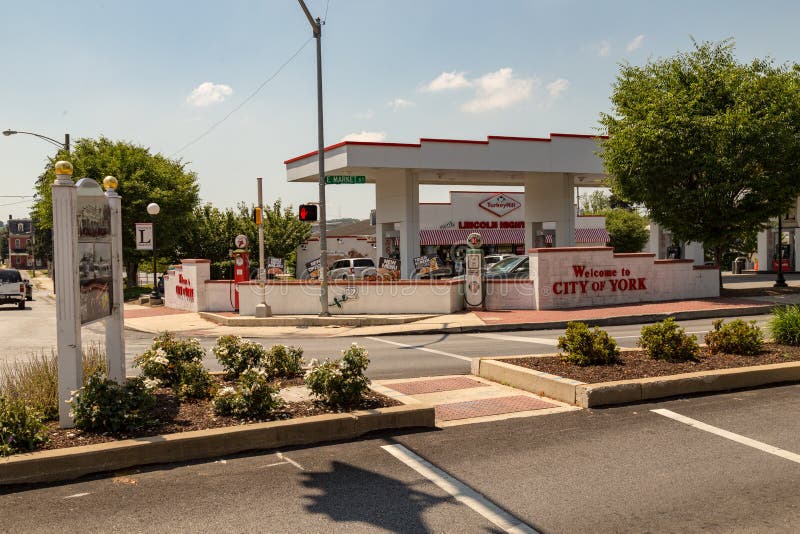 Cidade De York Lincoln Highway Turkey Hill Fotografia Editorial