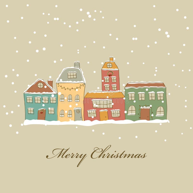 Cidade do Natal ilustração do vetor Cidade do Natal ilustração do vetor