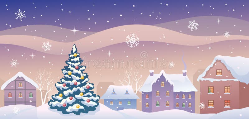 Cidade do Natal ilustração do vetor Cidade do Natal ilustração do vetor