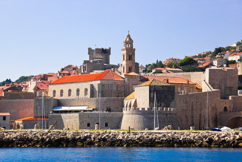 Cidade Dubrovnik em Croatia foto de stock Cidade Dubrovnik em Croatia foto de stock
