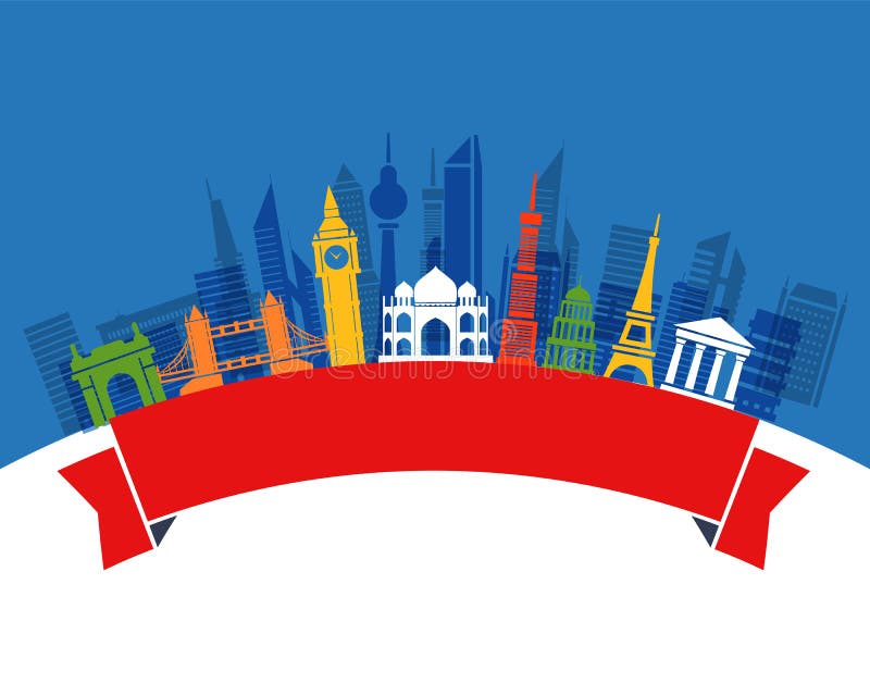 Cidade moderna Elementos do projeto ilustração royalty free