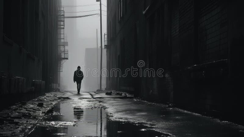 Cidade monocromática preto e branco ilustração royalty free