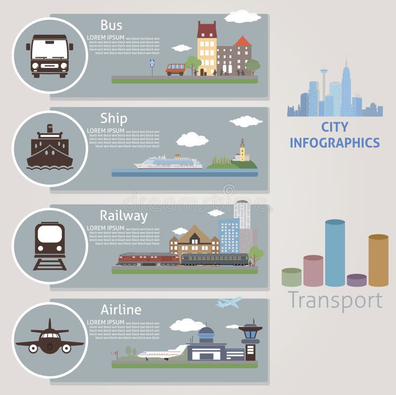 Cidade. Transporte ilustração royalty free