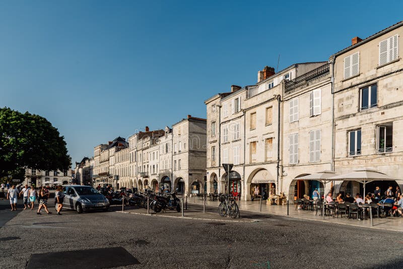 A cidade velha de La Rochelle em França foto de stock A cidade velha de La Rochelle em França foto de stock