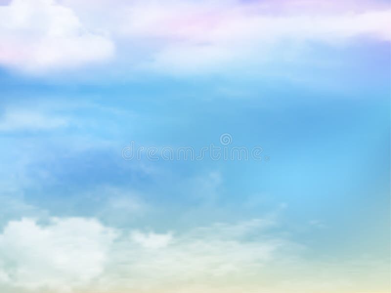 Ciel bleu clair et nuage blanc détail en arrière-plan avec lumière rose