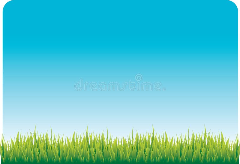 Ciel bleu et herbe verte illustration de vecteur Ciel bleu et herbe verte illustration de vecteur
