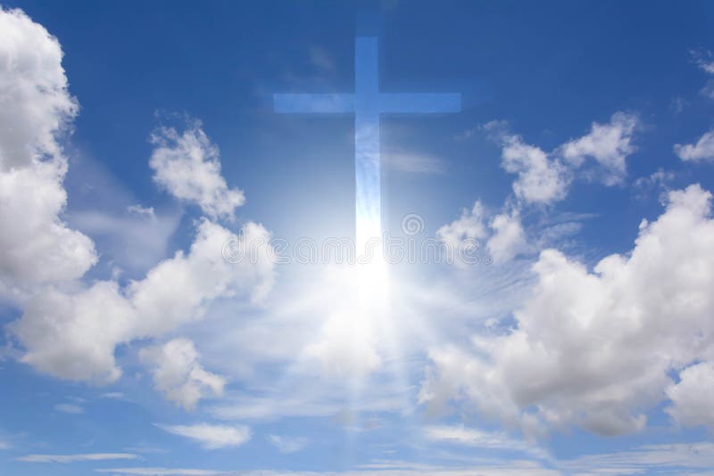 Ciel Et Lumière Du Soleil Avec La Croix Image stock - Image du pente, fond:  80549615