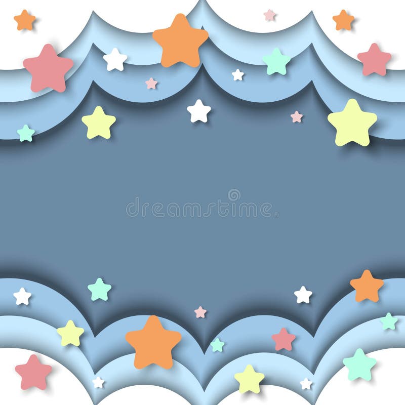 Ciel nocturne mignon et petite texture de papier étoile illustration libre de droits