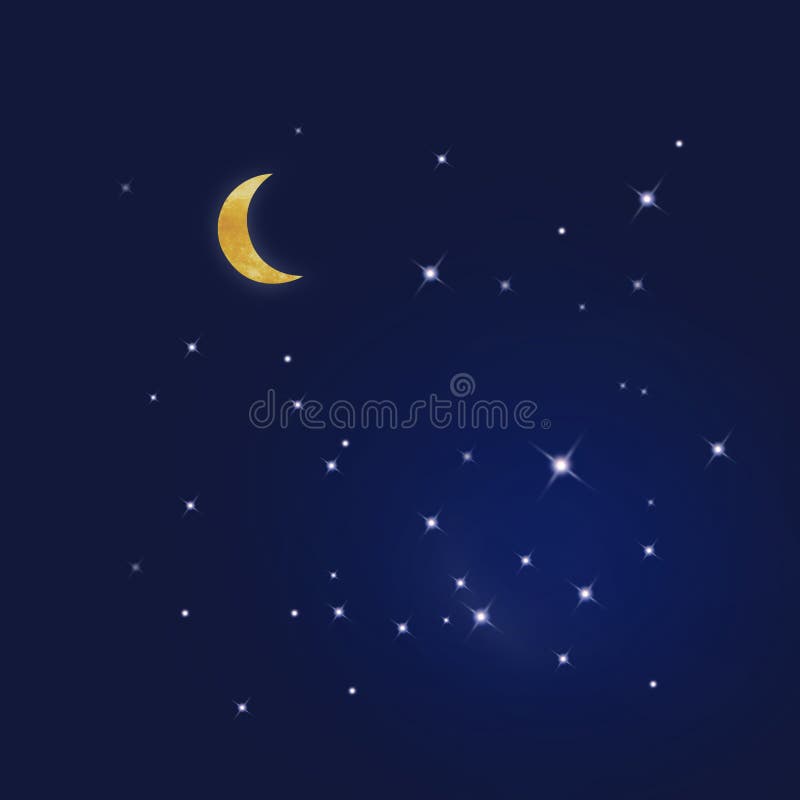 Cielo Blu Stellato Illustrazione di Stock - Illustrazione: 9465805