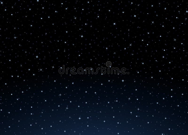 Cielo Estrellado De La Noche Fondo Azul Oscuro Con Degradado Formas  Estrella Plantilla En Blanco Para Portada De Libro, Volante, Ilustración  del Vector - Ilustración de campo, profundamente: 161644858