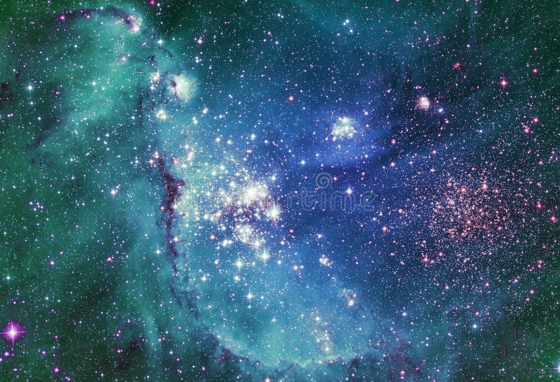 Cielo nocturno con el fondo de la nebulosa de las estrellas de las nubes Elementos de la imagen equipados por la NASA
