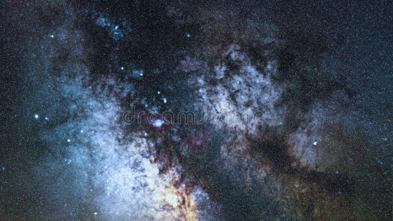 Cielo notturno della galassia di via lattea fotografia stock