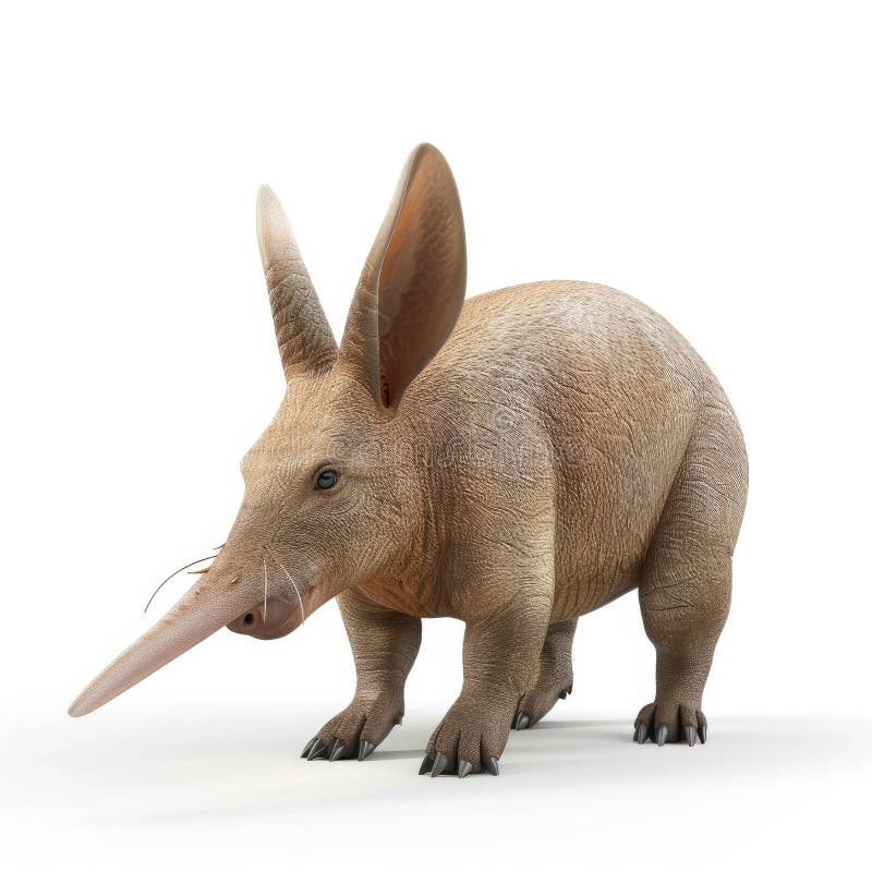 Cielę Aardvark stojącą na białym tle ilustracji