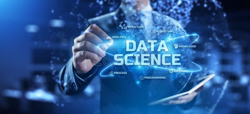 Ciencia de datos Análisis de grandes datos, concepto de Internet y tecnología fotos de archivo libres de regalías