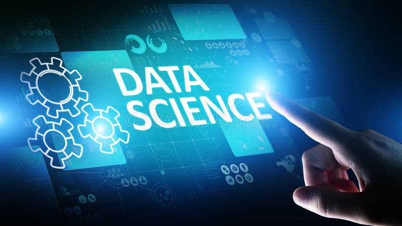 Ciencia de los datos y profundamente aprendizaje Inteligencia artificial, análisis Internet y concepto moderno de la tecnología imágenes de archivo libres de regalías