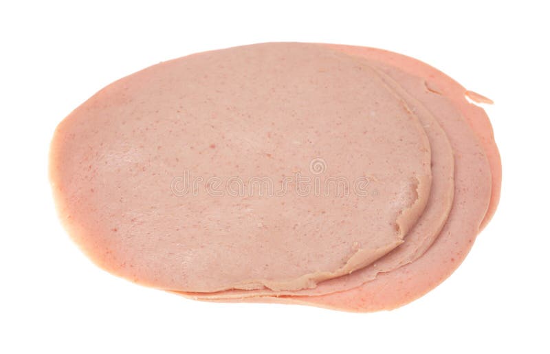 Cienieję pokrajać Niemieckiego baloney obraz stock Cienieję pokrajać Niemieckiego baloney obraz stock