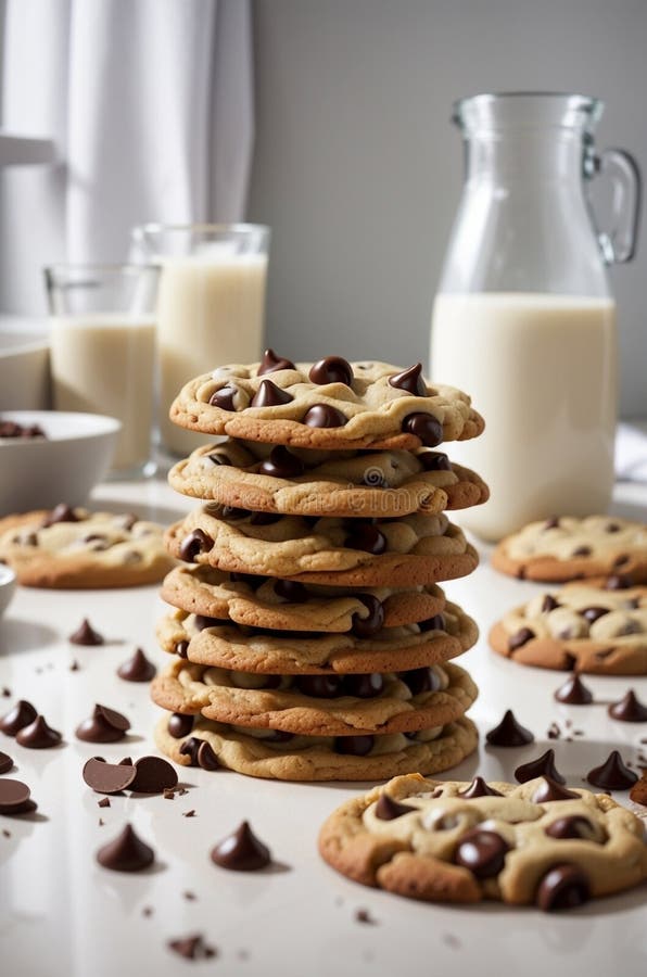 Cierre de galletas de chocolate stock de ilustración