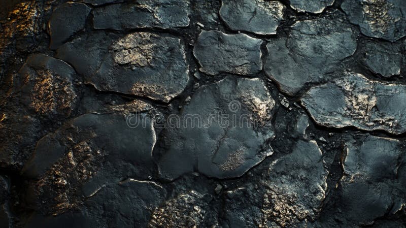 Cierre de la superficie de piedra de textura oscura. generador de ai