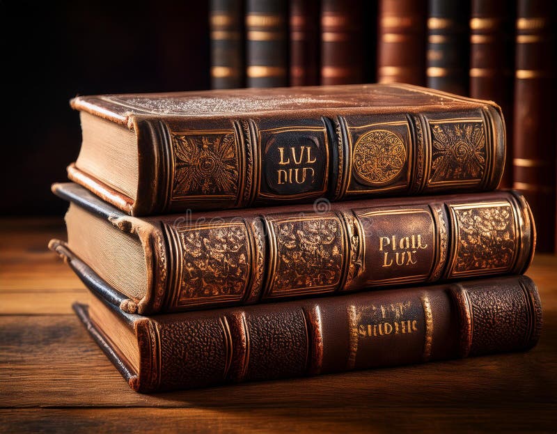 Cierre de libros de leyes antiguas ilustración del vector