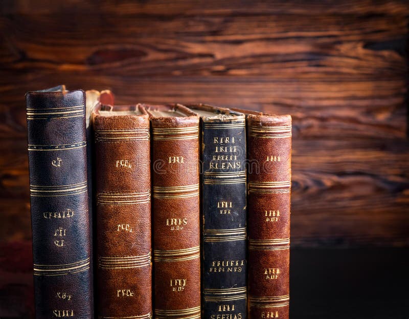 Cierre de libros de leyes antiguas ilustración del vector