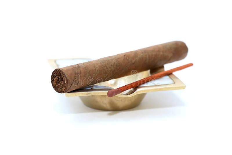 Cigar On Ashtray stock photo. Image of cuba, luxury 103122082