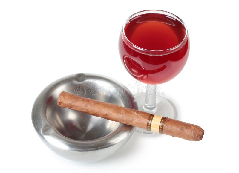 Cigar and wine stock photo. Image of drink, cigar, issues 29383564