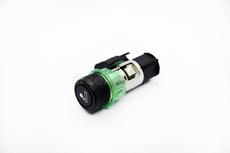 Cigarette Lighter with Green Backlight. Spare Part for the Car Stock