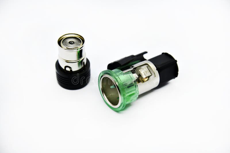 Cigarette Lighter with Green Backlight. Spare Part for the Car Stock