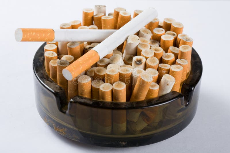 Cigarettes in Ashtray stock image. Image of life, alarm 17099409