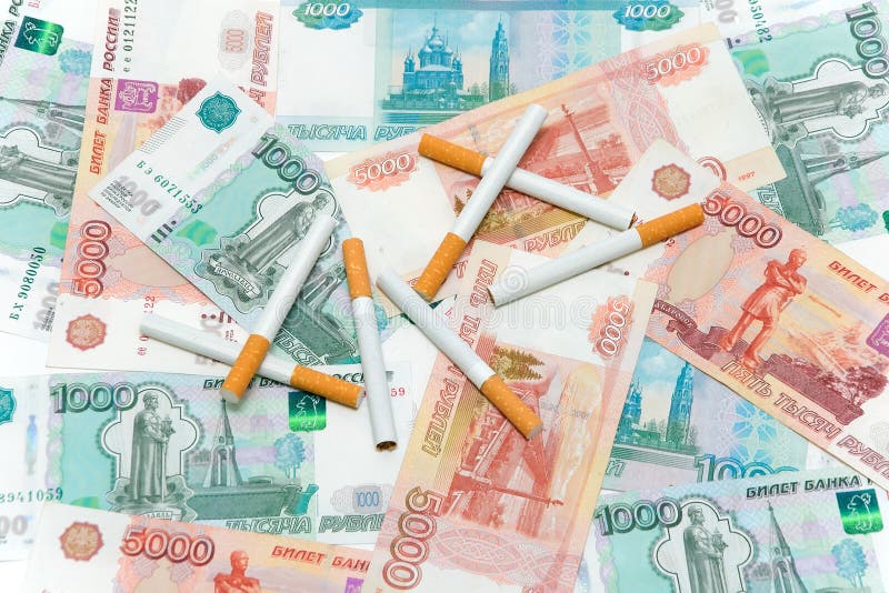 Cigarettes and rubles. Expensive habits.