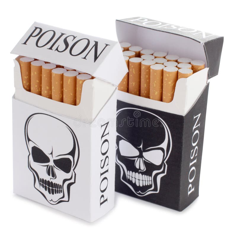 cigarettpackeskalle royaltyfri foto cigarettpackeskalle royaltyfri foto