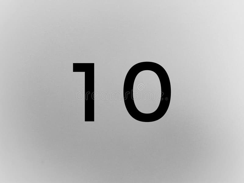 Cijfer 10 in Zwarte Kleur Op Een Witte Stock Illustratie - Illustration of achtergrond, aantal: 149596191