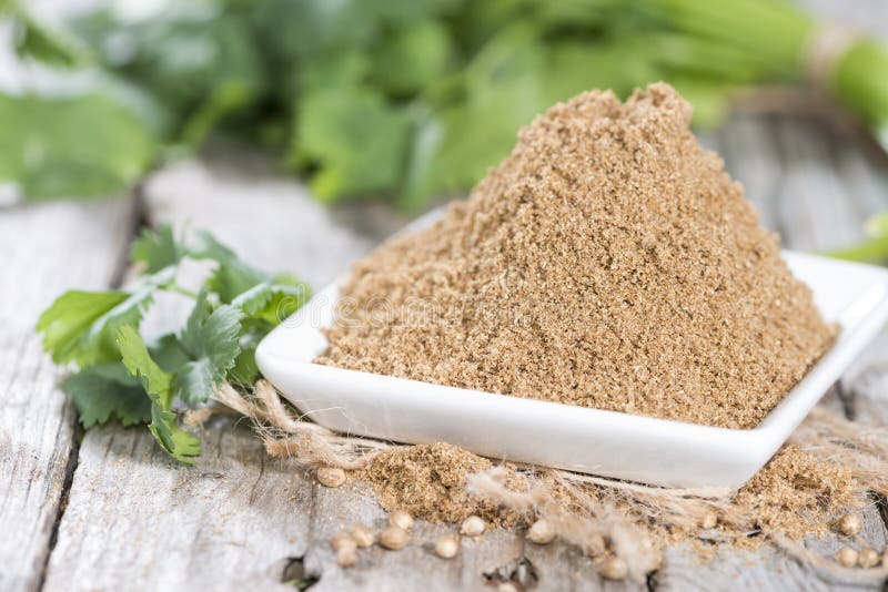 Cilantro Powder stock image. Image of organic, herbs 41366049