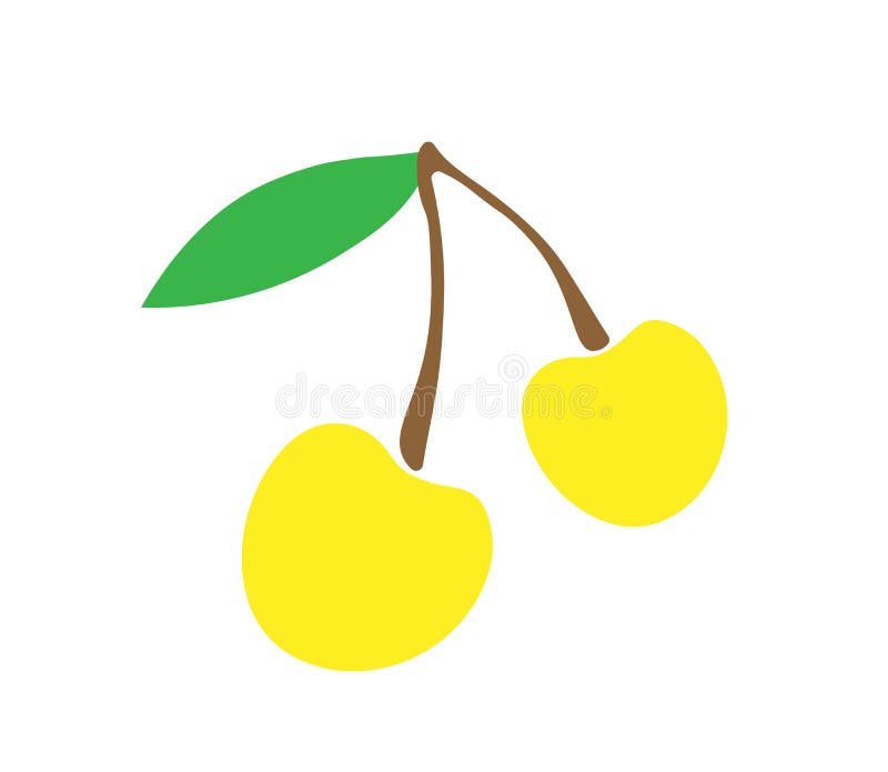 Ciliege Semplici Di Giallo Dell Illustrazione Di Vettore Logo O Autoadesivo Per Il Disegno Dei Bambini Della Frutta Bacca Gial Illustrazione Di Stock Illustrazione Di Gourmet Dieta 125186228