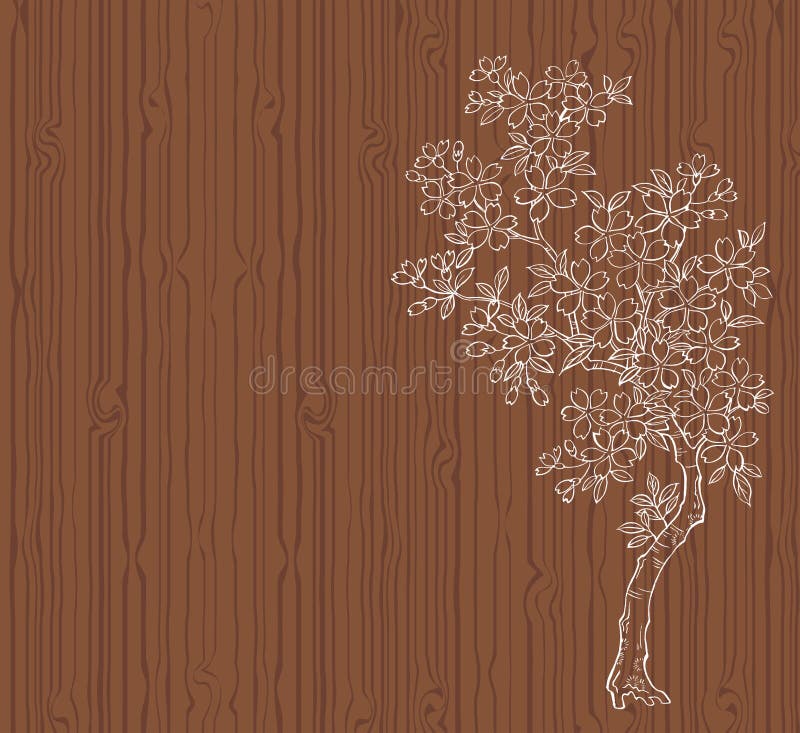 Ciliegio su legno royalty illustrazione gratis Ciliegio su legno royalty illustrazione gratis