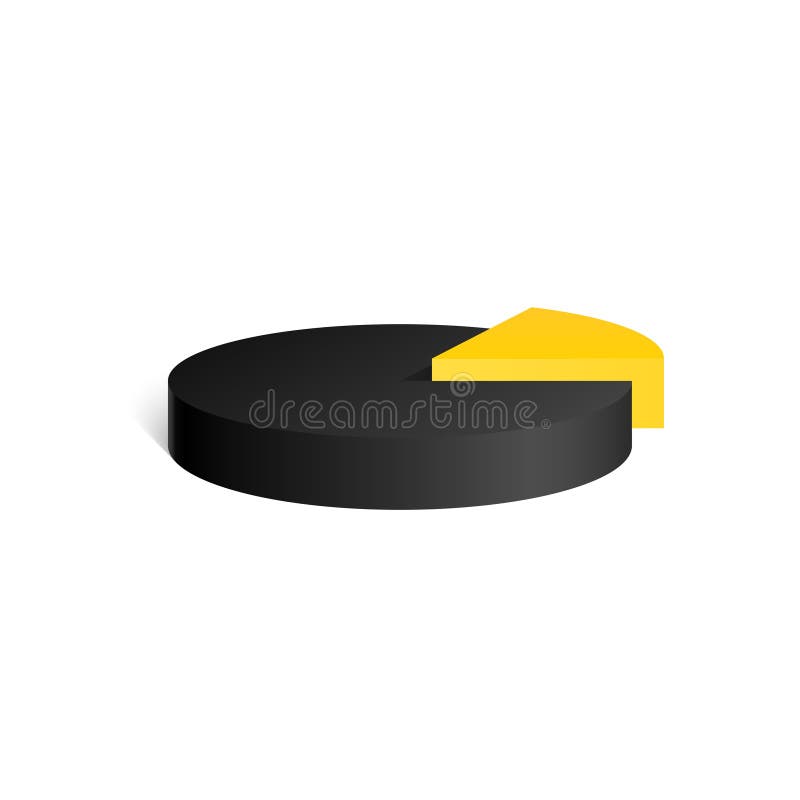 Cilindro negro y amarillo Diagrama forma geométrica 3D ilustración del vector Cilindro negro y amarillo Diagrama forma geométrica 3D ilustración del vector