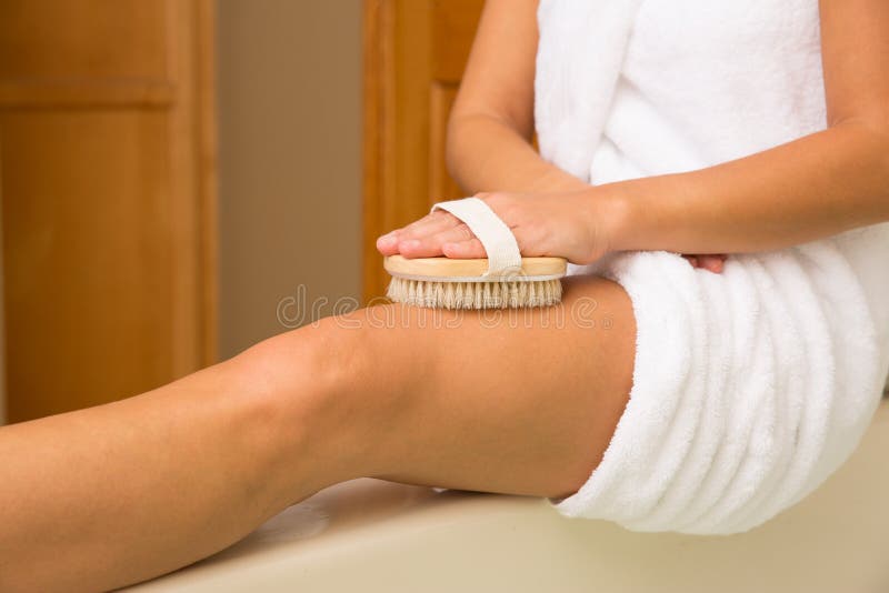 Cima di spazzolatura asciutta della coscia immagine stock libera da diritti Cima di spazzolatura asciutta della coscia immagine stock libera da diritti